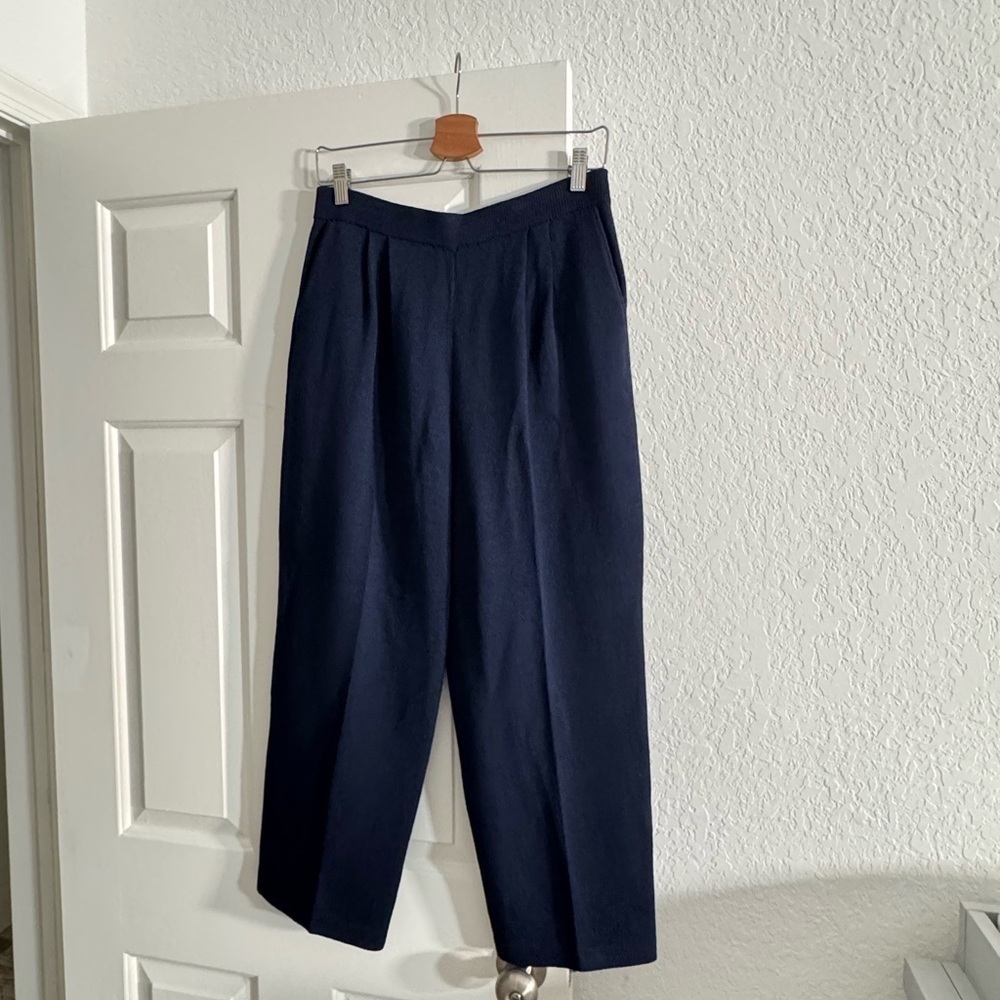 St John Basics Pull On Knit Pleated Pants